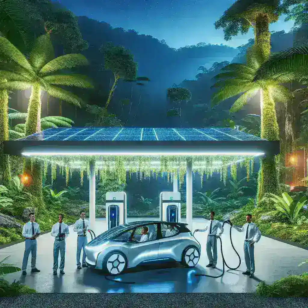 "Imagem do novo centro de serviços de pós-venda da Rivian no Brasil, destacando a expansão das operações da marca de veículos elétricos e seu compromisso com o atendimento ao cliente."